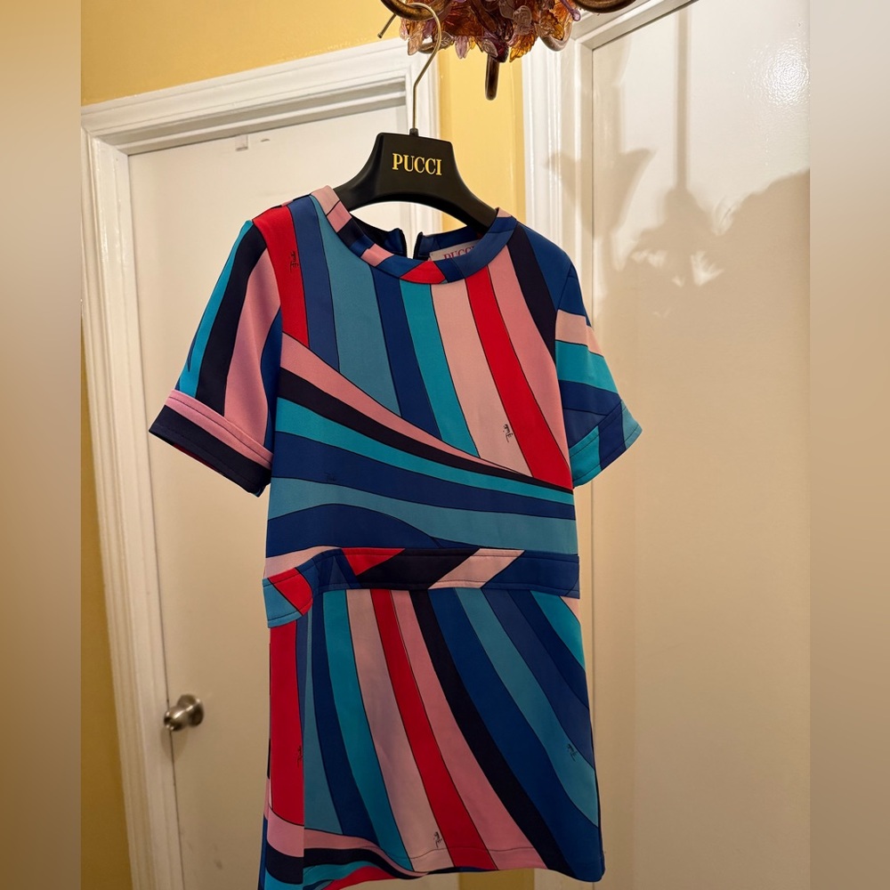 Pucci Multicolor Striped Dress. Size 4